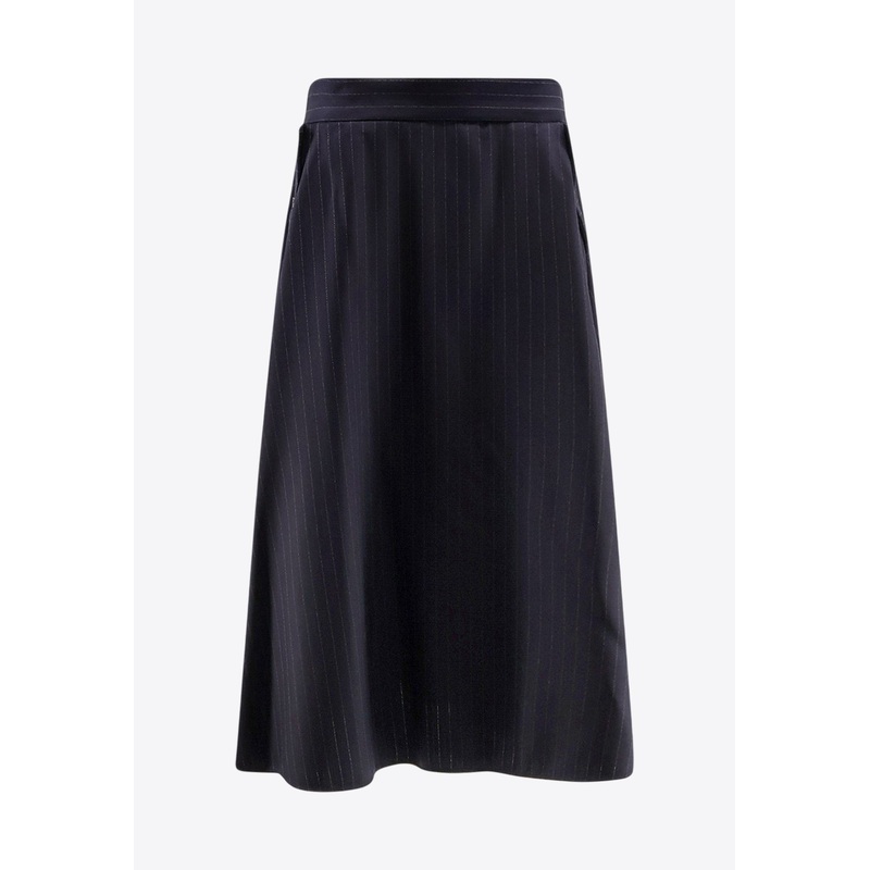 Striped Wool Midi Skirt Blue wrtwit_IT 40