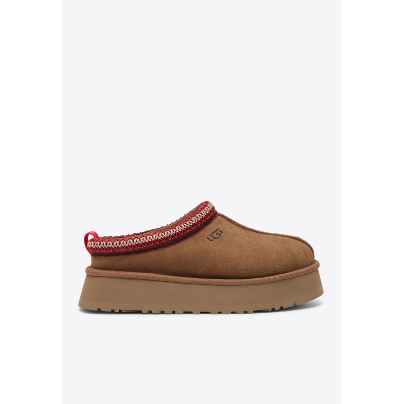 Tazz Flatform Suede Mules Chestnut wshoesus_US 5