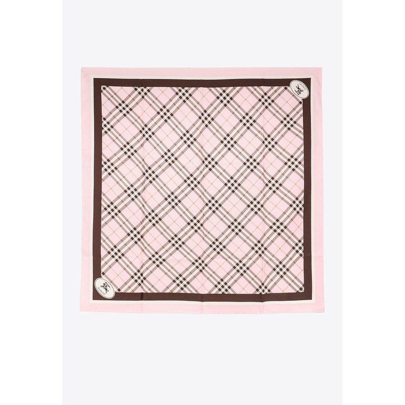 Checked Squared Scarf Pink Onesize
