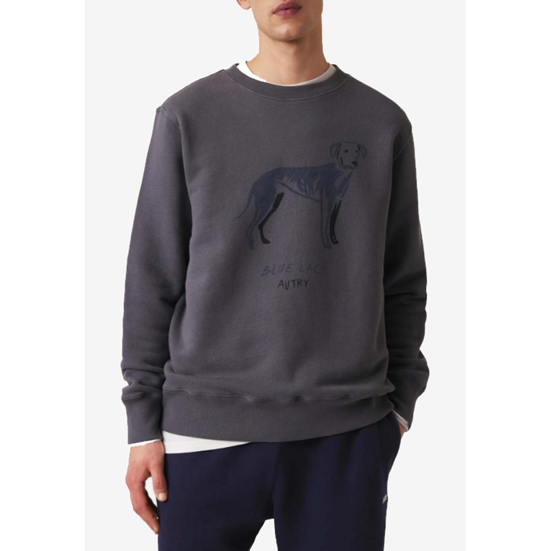 Lacy Water Print Crewneck Sweatshirt Gray mrtwstd_S