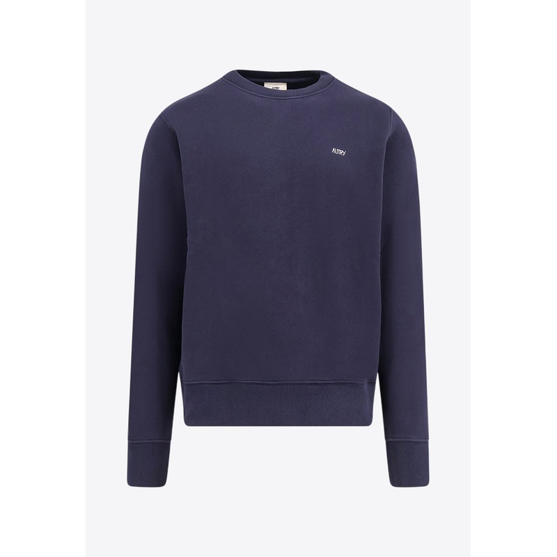 Logo-Embroidered Crewneck Sweatshirt Blue mrtwstd_S