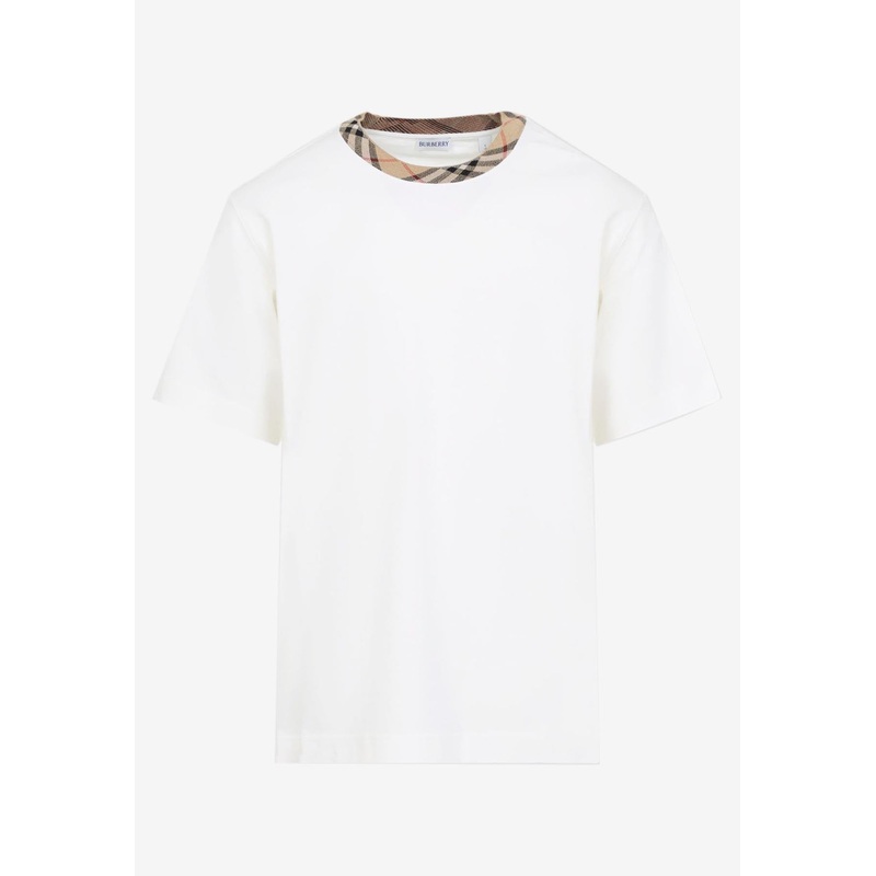 Ryan Check-Collar T-shirt White mrtwstd_S