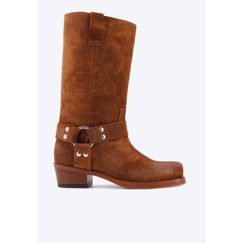 Waxed Suede Boots Brown wshoeseu_EU 36