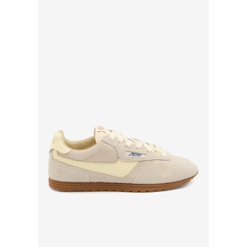 Windspin Suede and Leather Low-Top Sneakers Beige wshoeseu_EU 35