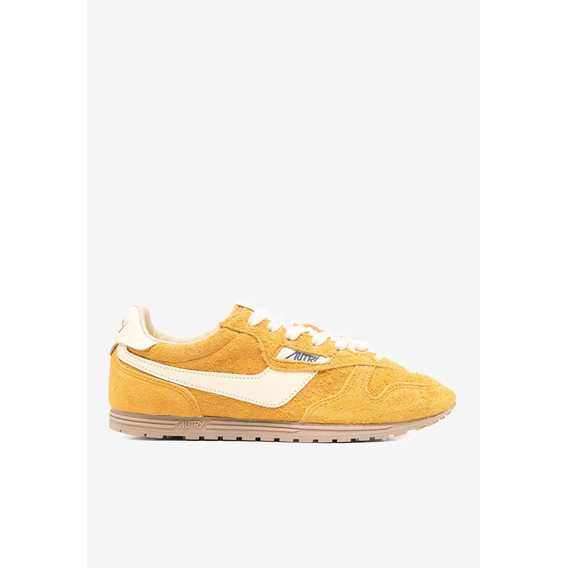 Windspin Suede and Leather Low-Top Sneakers Yellow wshoeseu_EU 35
