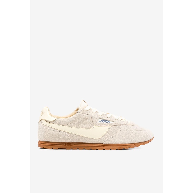 Windspin Suede and Leather Sneakers Cream mshoeseu_EU 40