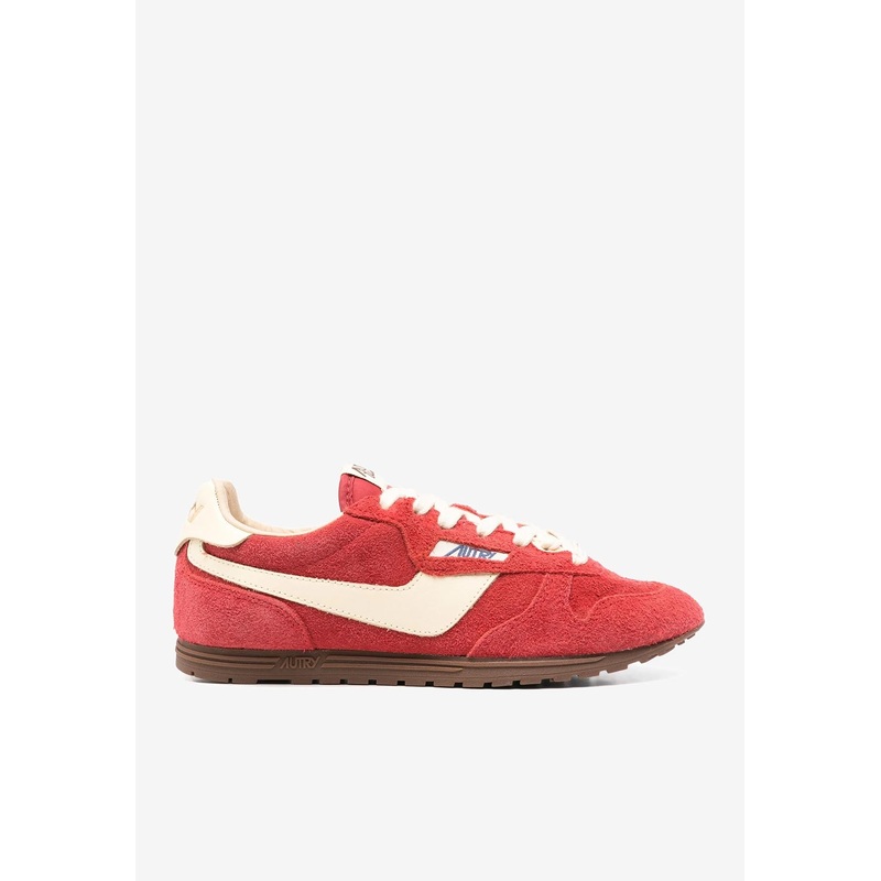 Windspin Suede and Leather Sneakers Red mshoeseu_EU 39