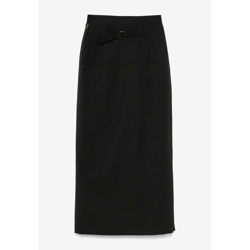 Wool-Blend Midi Skirt Black wrtwfr_FR 34