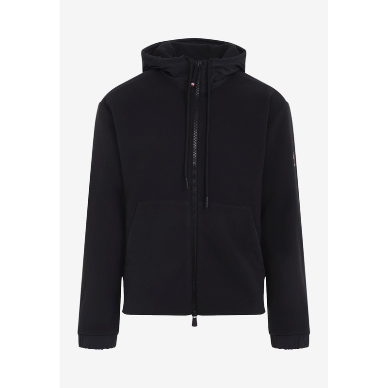 Zip-Up Fleece Hooded Jacket Black mrtwstd_S
