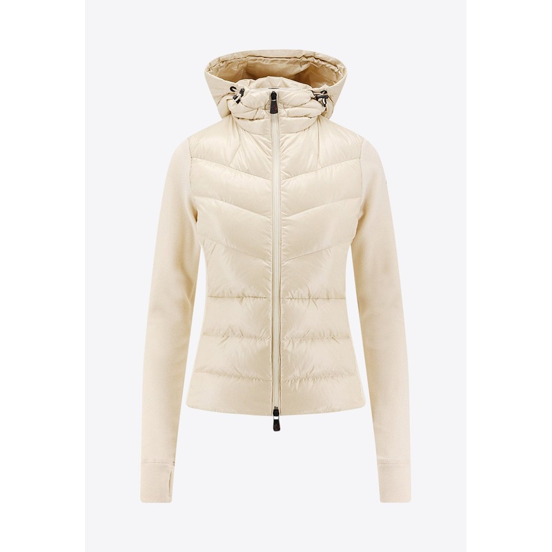 Zip-Up Padded Jacket Beige wrtwstd_XS