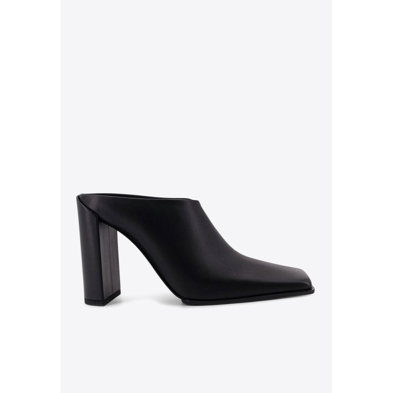 90 Square-Toe Mules in Calf Leather Black wshoeseu_EU 36