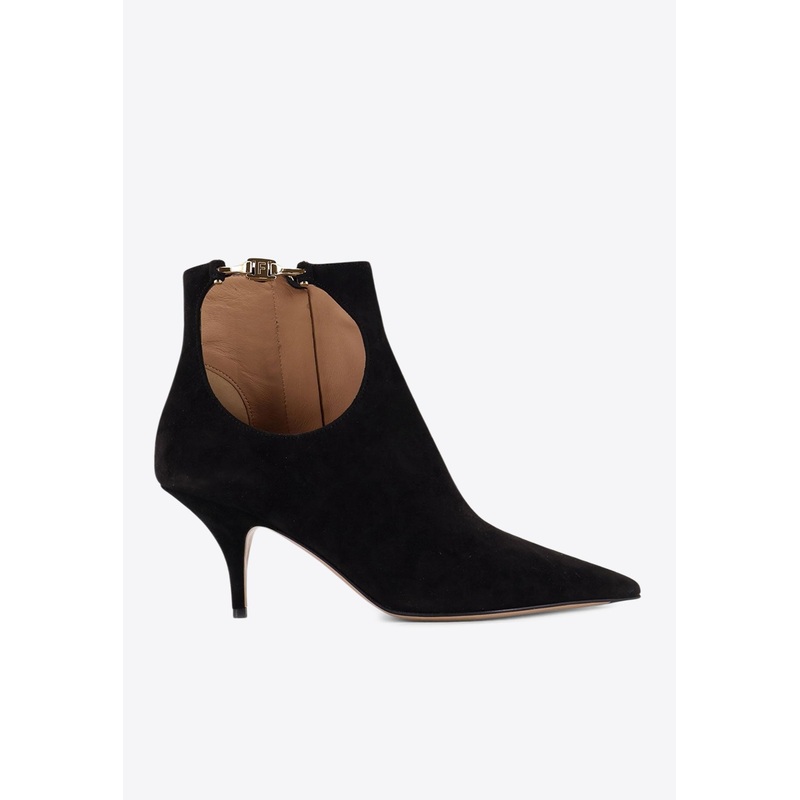 Agia 70 Cut-Out Suede Ankle Boots Black wshoesus_US 5.5