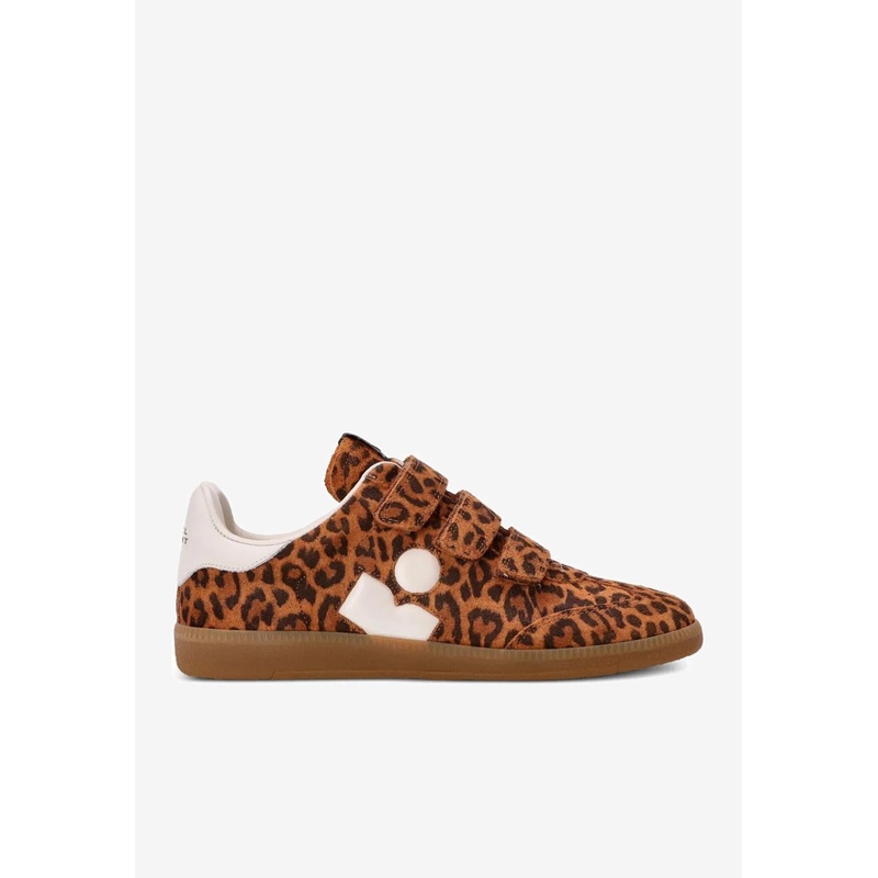 Beth Leopard Suede Low-Top Sneakers Brown wshoeseu_EU 36