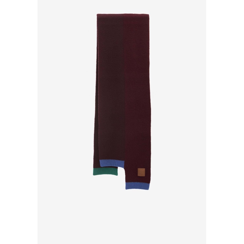 Wool Asymmetric Scarf Multicolor Onesize