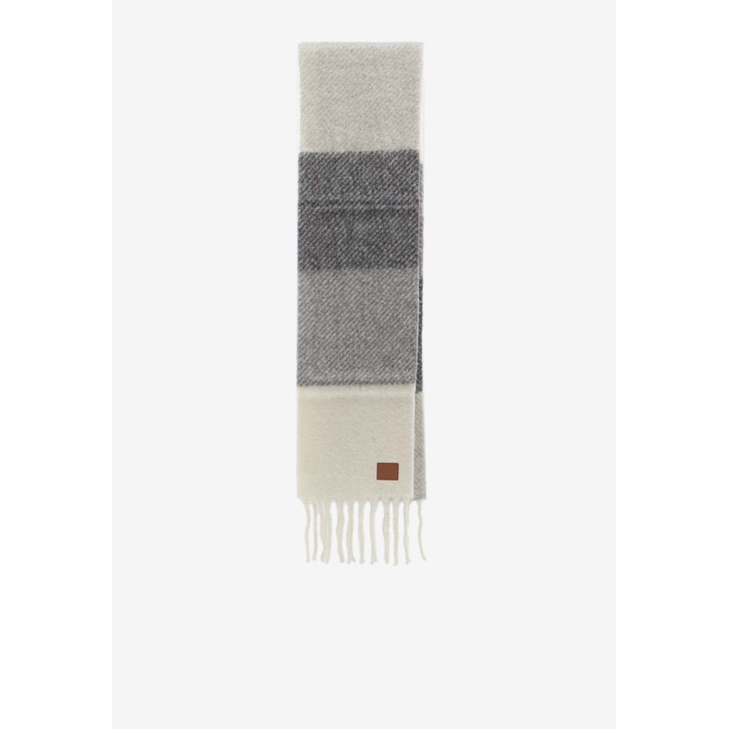 Wool Blend Striped Scarf Multicolor Onesize