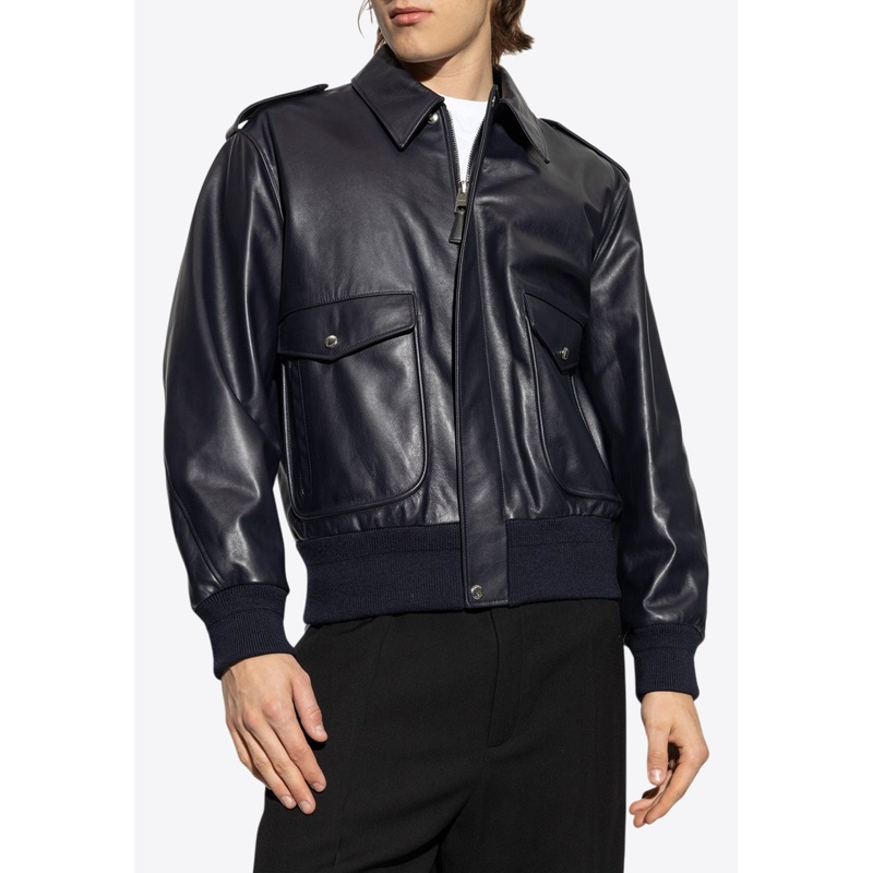 Zipped Leather Jacket Black mrtwit_IT 46