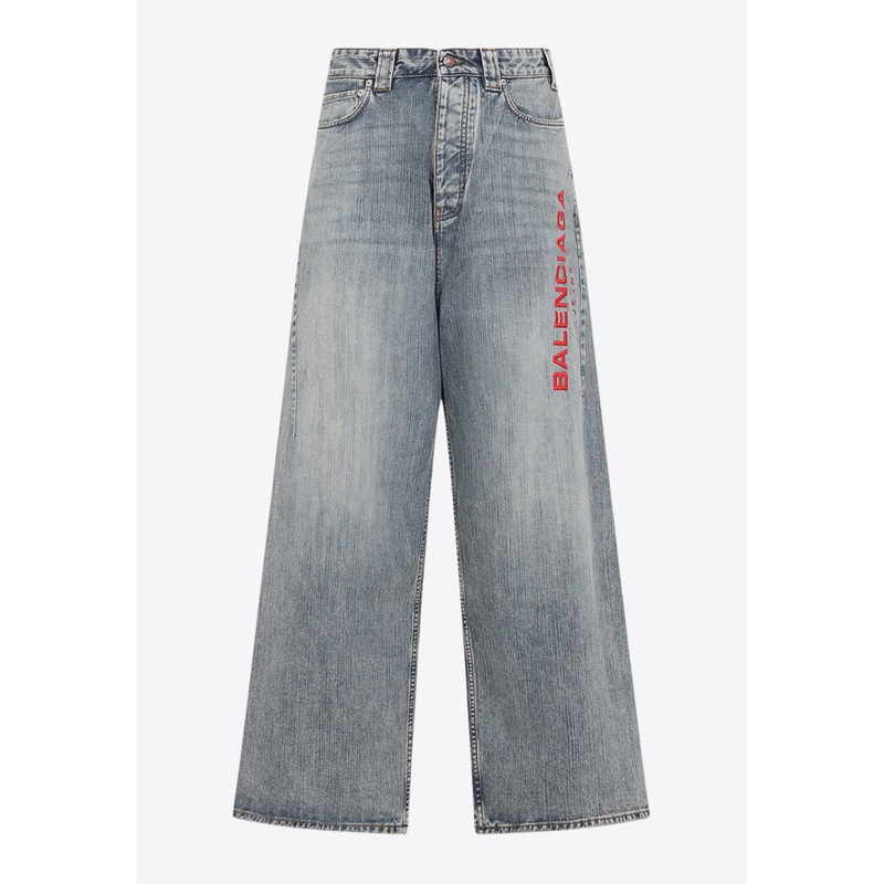 Baggy Wide-Leg Pants Blue mrtwstd_S