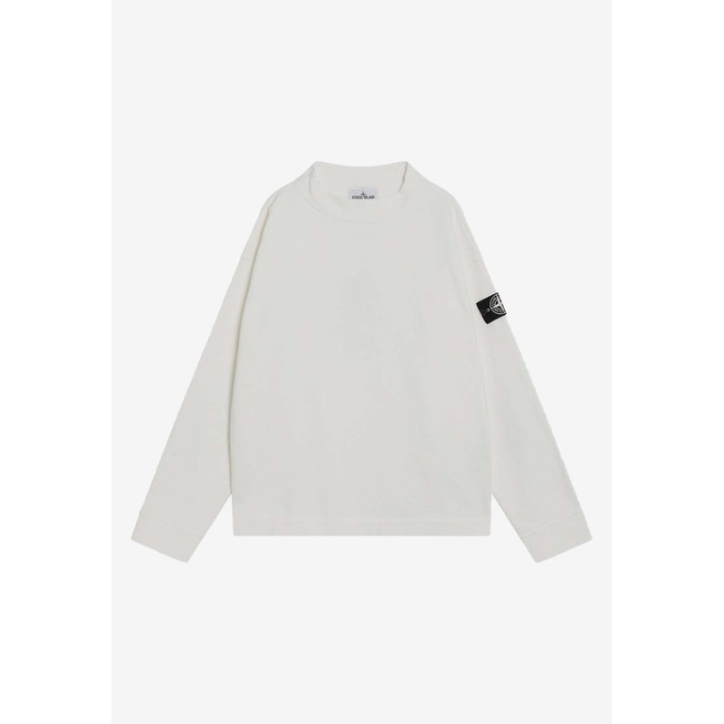 Compass Patch Sweatshirt with Gradient Elbow White mrtwstd_M