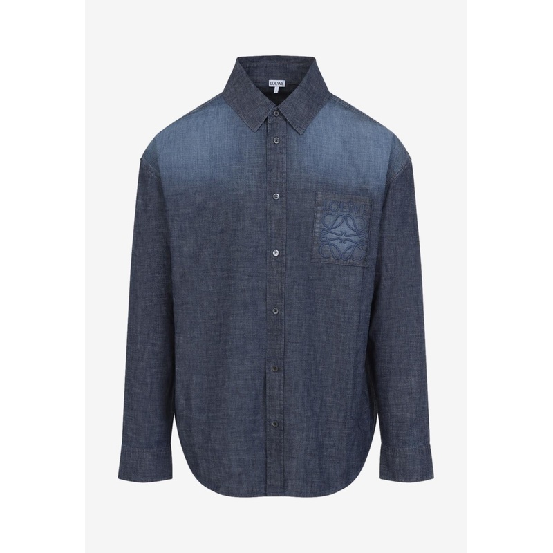 Embroidered Denim Shirt Blue mrtwit_IT 48