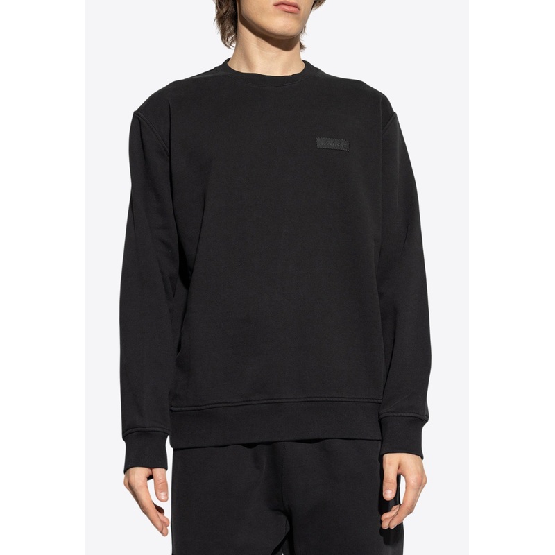 Logo-Patch Crewneck Sweatshirt Black mrtwstd_XS