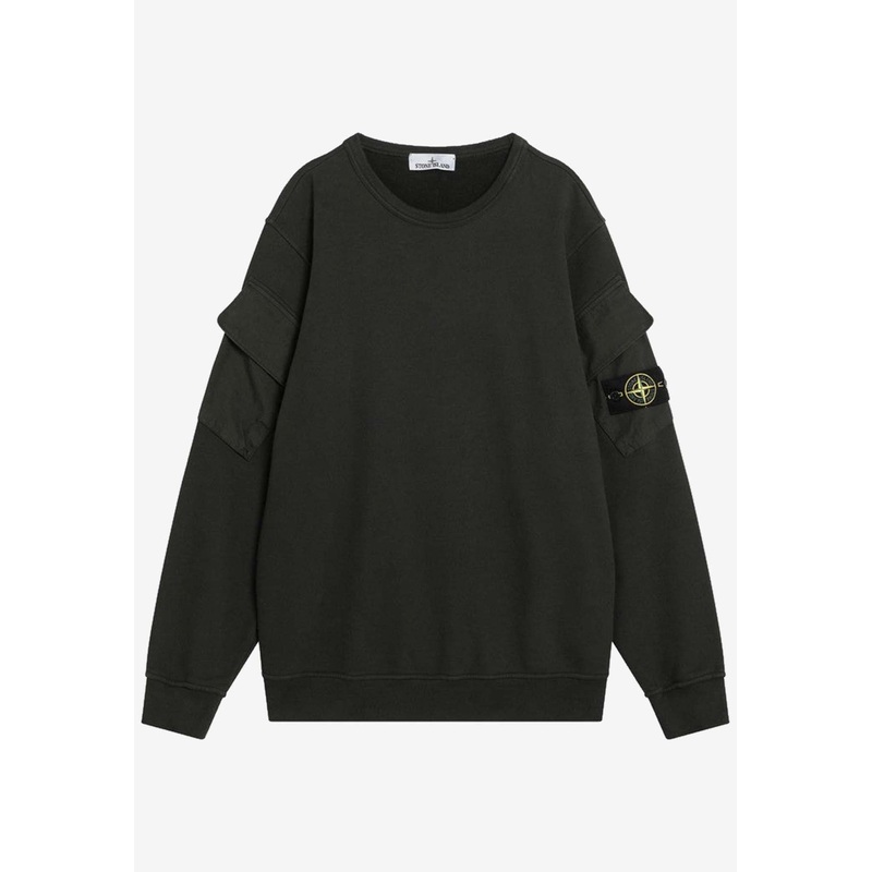 Logo Patch Layered Sweatshirt Black mrtwstd_S