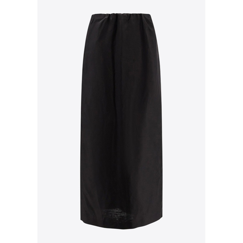 Saul Silk-Blend Midi Skirt Black wrtwus_US 2