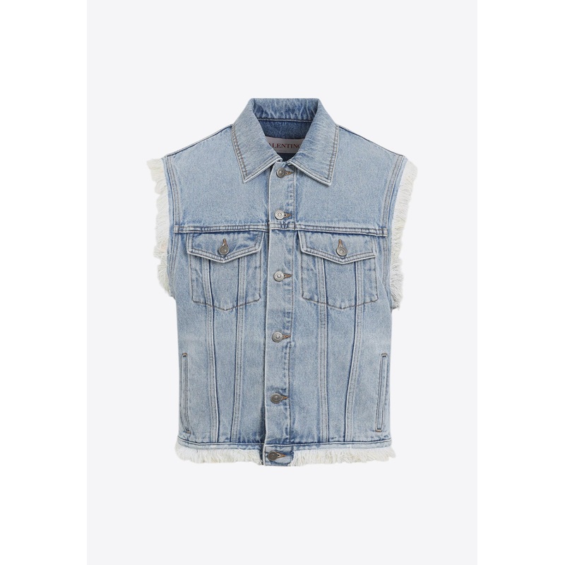 Washed Denim Vest Blue mrtwit_IT 48