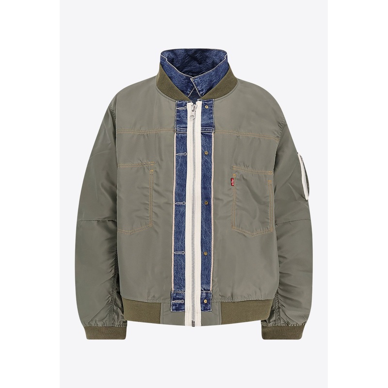 X Levi’s Reversible Zip-Up Bomber Jacket Gray mrtwstd_3