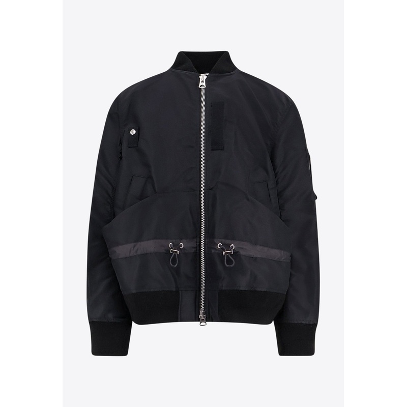Zip-Up Bomber Jacket Black mrtwstd_2