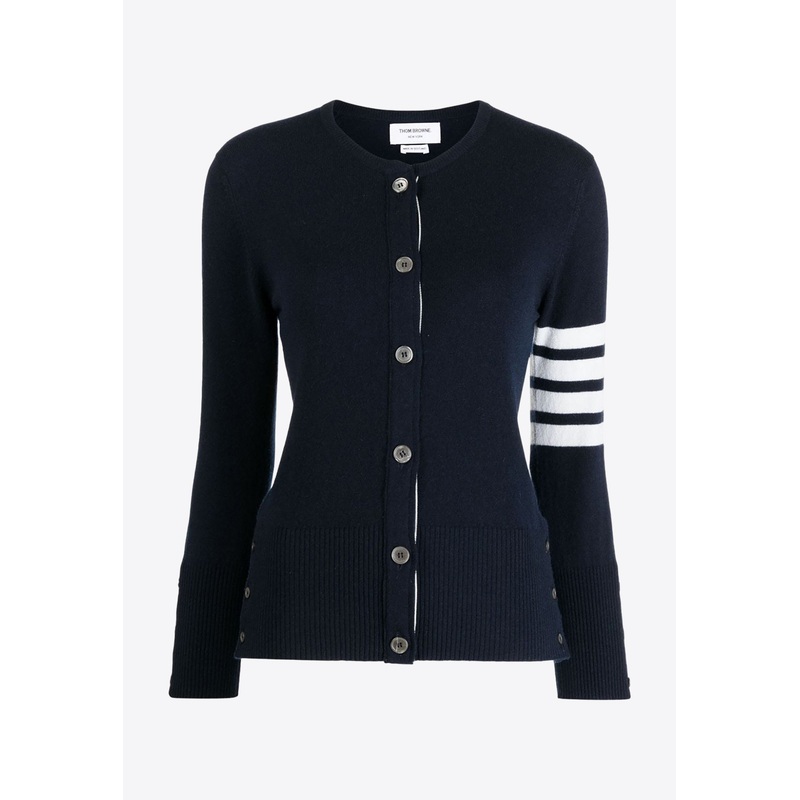 4-bar Stripes Cashmere Cardigan Blue wrtwit_IT 40