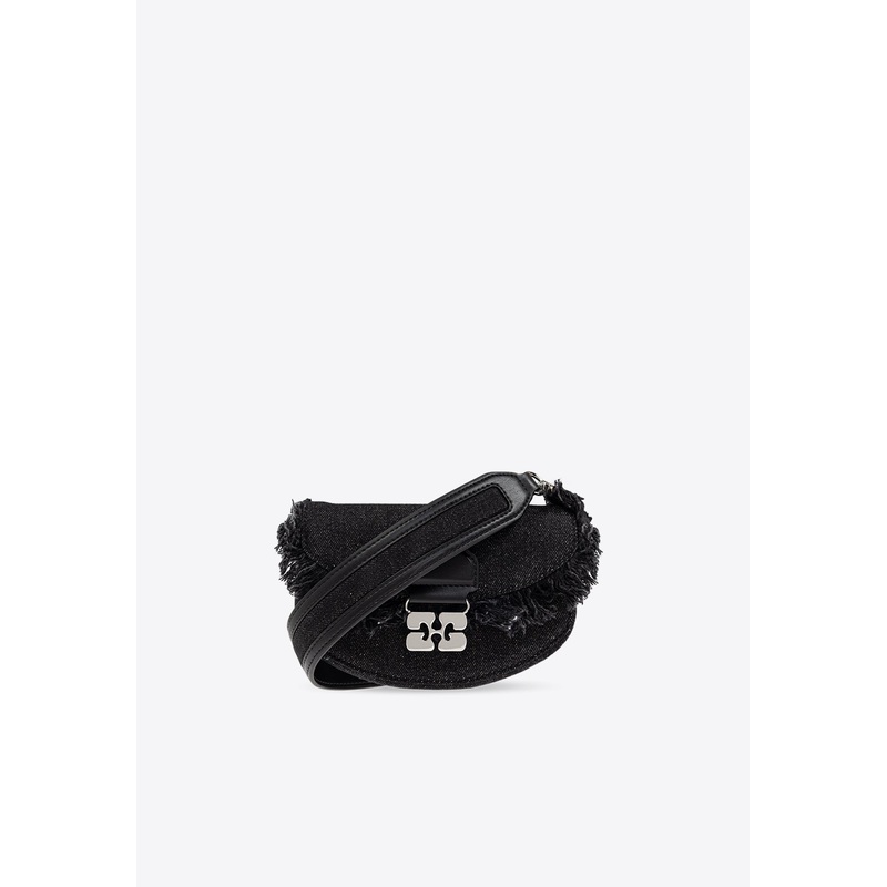 Apo-G Denim Fringed Crossbody Bag Black Onesize