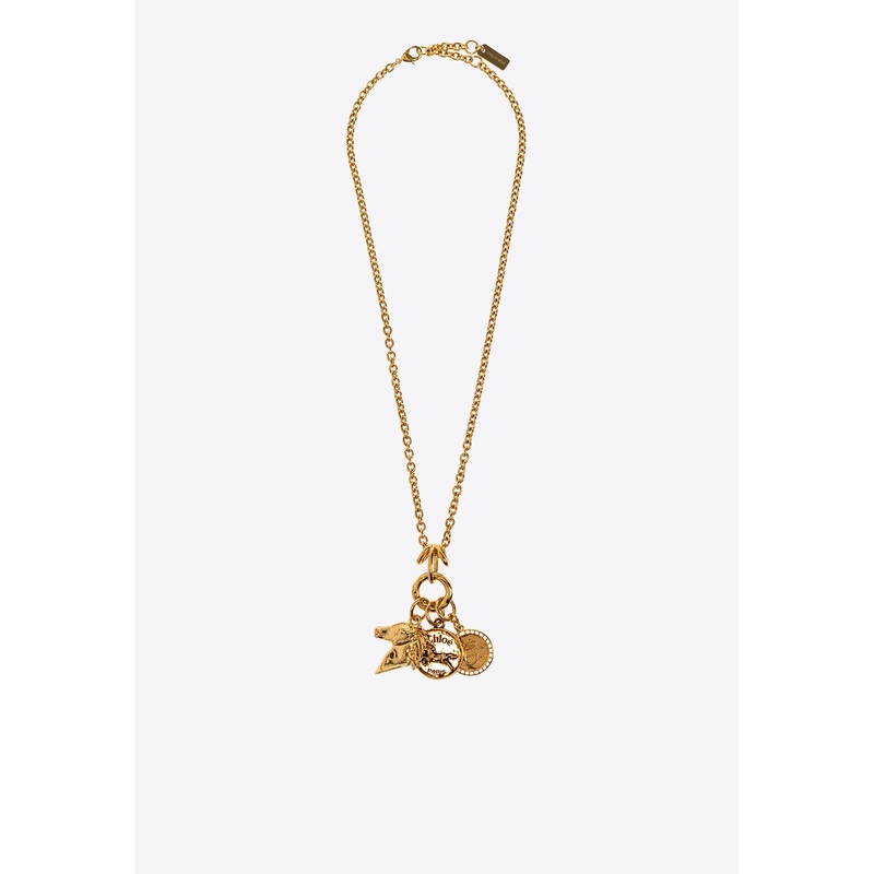 Charms Brass Necklace Gold Onesize