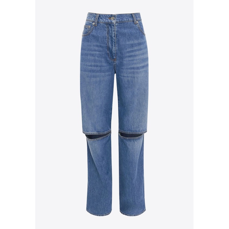 Cut-Out Bootcut Jeans Denim wrtwuk_UK 4