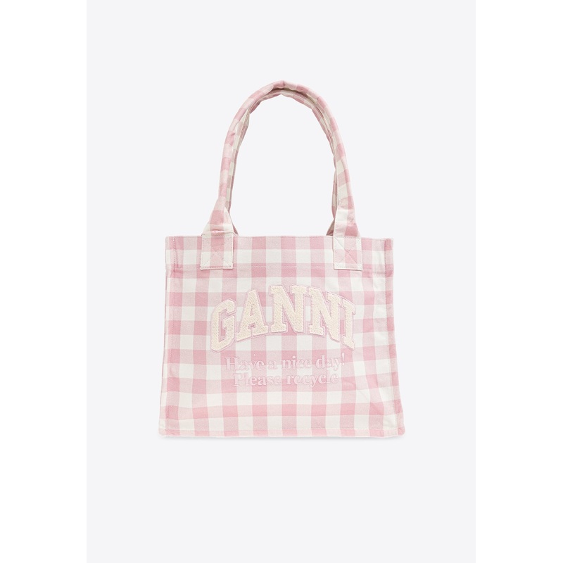 Vichy Check Logo Tote Bag Pink Onesize
