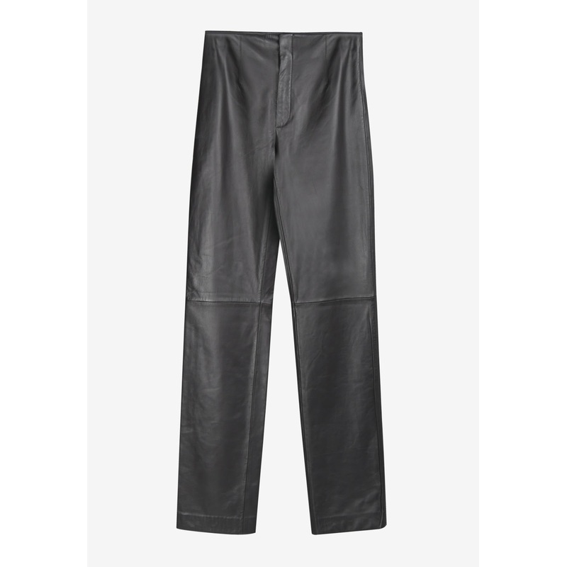 Ziggys Long Leather Pants Plum wrtwstd_XS
