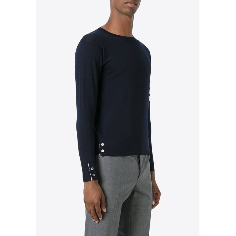4-bar Stripes Wool Sweater Navy mrtwstd_1
