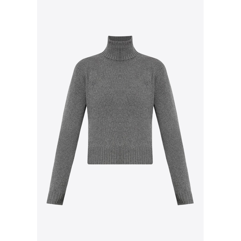 Ami De Coeur Turtleneck Cashmere Sweater Gray wrtwstd_XS