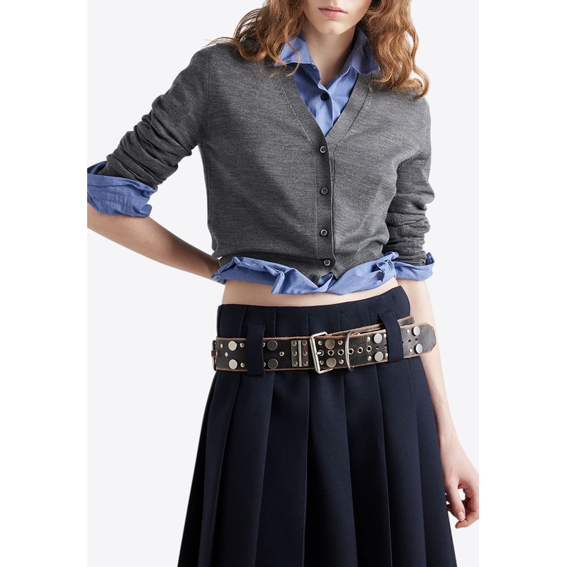 Button-Up Wool Cardigan Gray wrtwit_IT 40