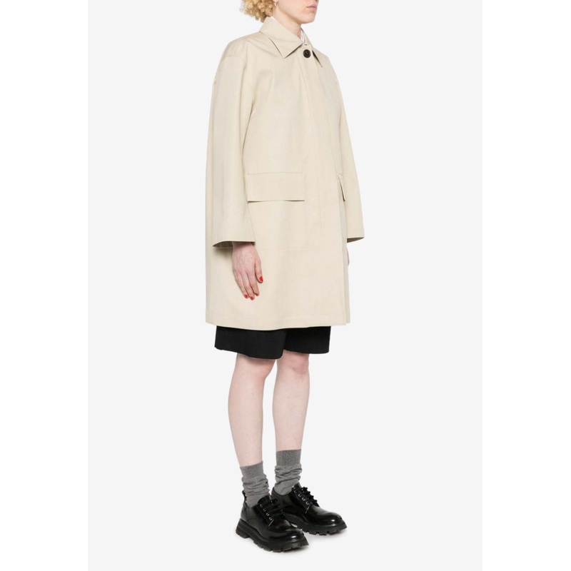 Double-Breasted Raincoat Beige wrtwit_IT 38