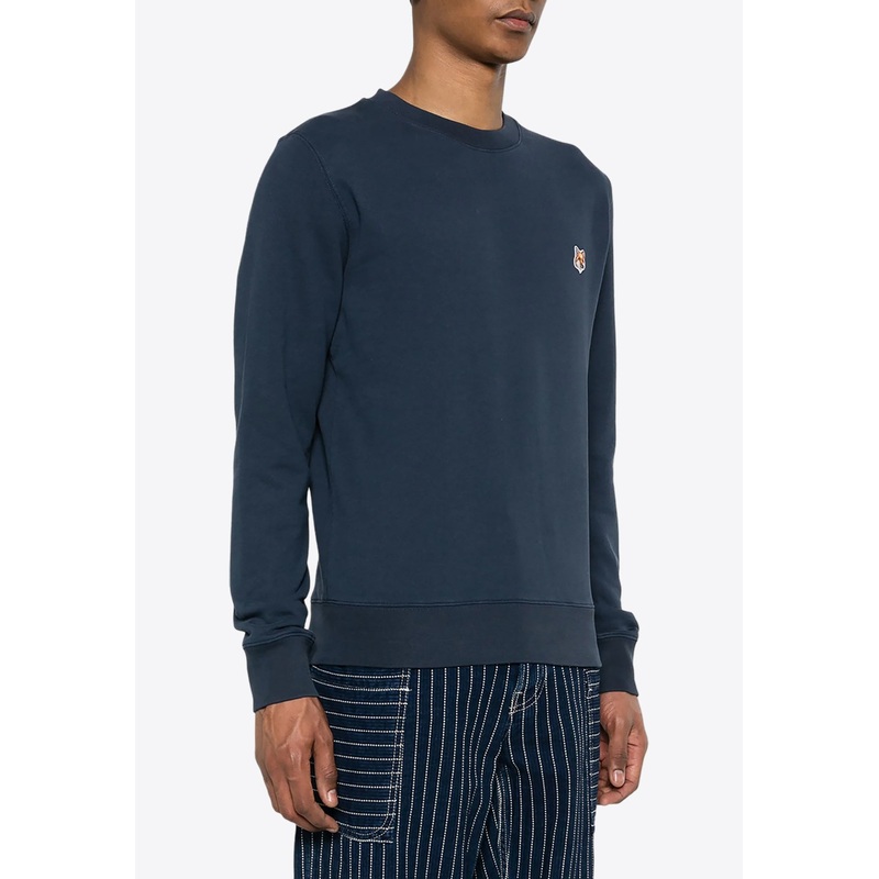 Fox Logo-Patch Sweatshirt Blue mrtwstd_S