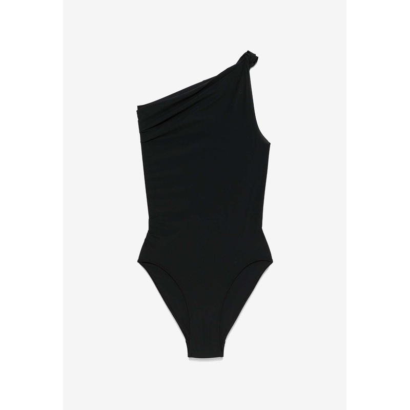 Twist One-Shoulder One-Piece Swimsuit Black wrtwit_IT 38