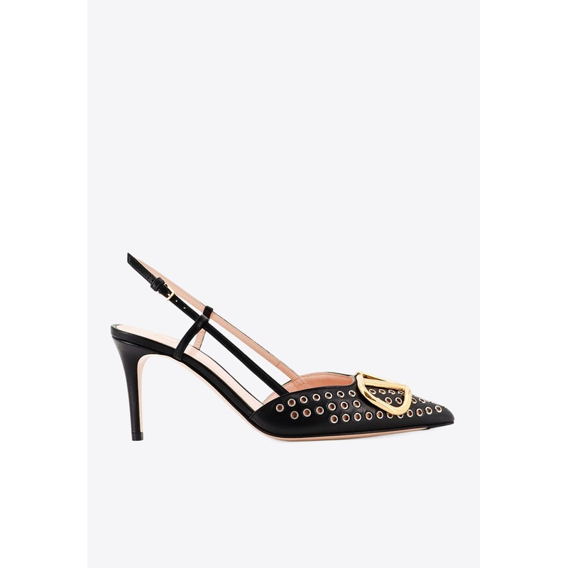 80 VLogo Slingback Pumps Black wshoeseu_EU 36