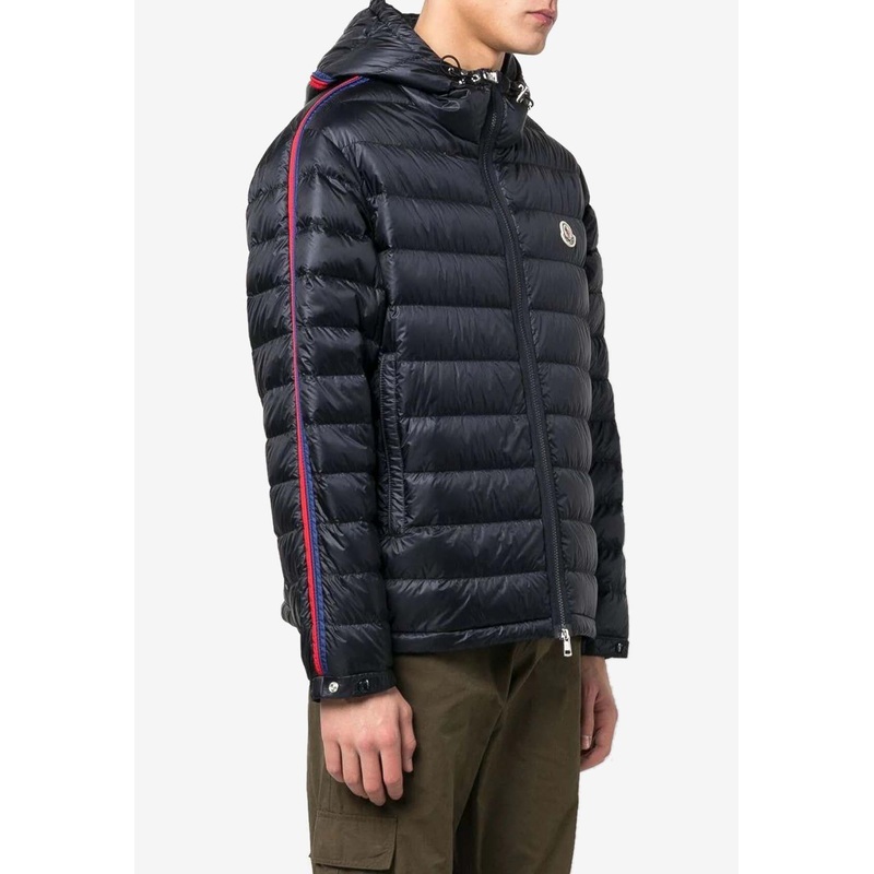 Agout Logo Patch Puffer Jacket Navy mrtwmoncler_2