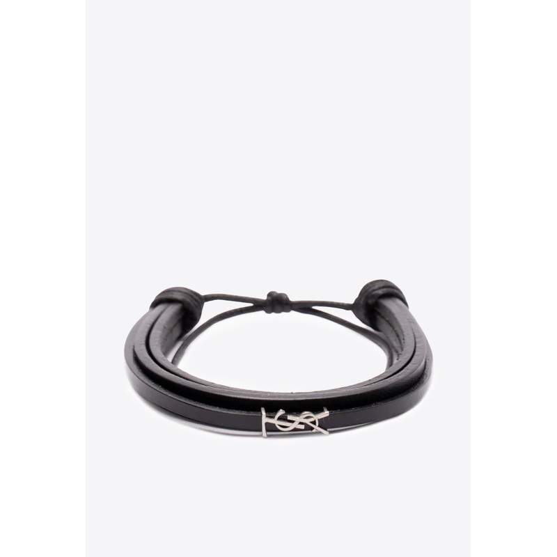 Cassandre Leather Bracelet Black M