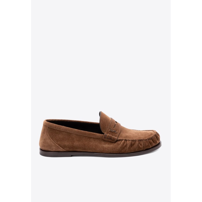 Cassandre Suede Penny Loafers Brown mshoeseu_EU 40