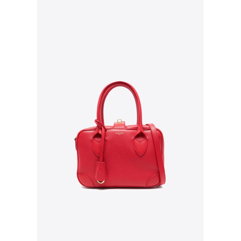 Vita Leather Top Handle Bag Red Onesize
