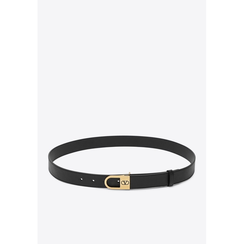 VLogo Leather Belt Black 90