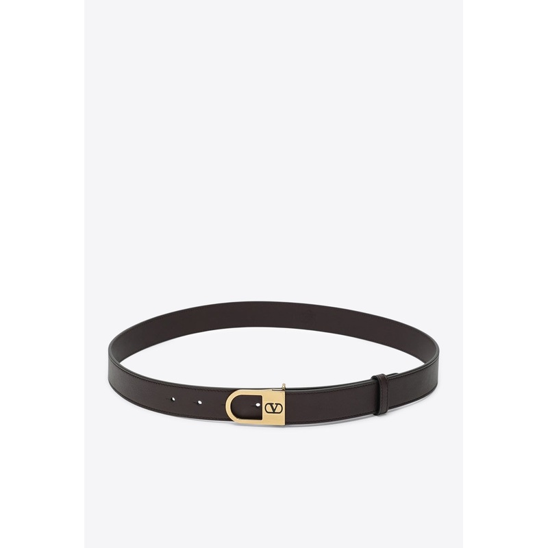 VLogo Leather Belt Brown 90