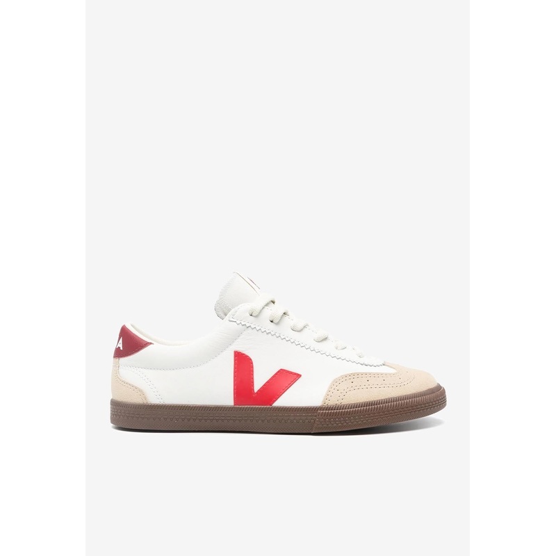 Volley Paneled Leather Sneakers White wshoeseu_EU 36