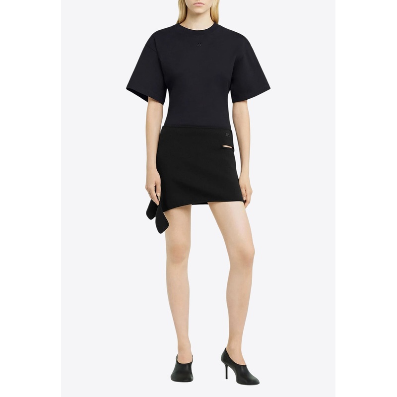 Wide-Sleeved Crewneck T-shirt Black wrtwstd_XS
